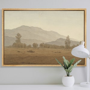 Framed Landscape Canvas Print: Vintage Style Wall Art