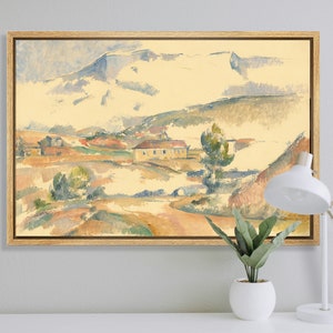 Framed Landscape Canvas Print: Vintage Style Wall Art