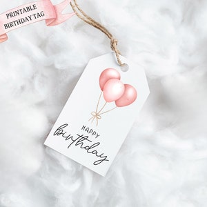 Druckbare alles Gute zum Geburtstag Tags | Alles Gute zum Geburtstag Geschenkanhänger | Nicht bearbeitbar | Sofortdownload | 2x3,5