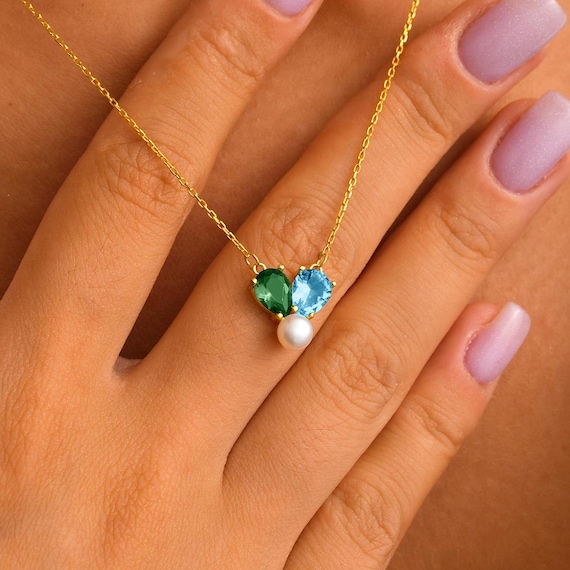 Matching birthstone necklaces deals