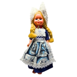 Vintage collectible Doll figurine from Denmark - with eyes that open and close