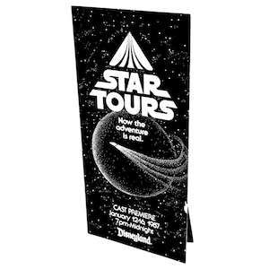 Disney Disneyland 1987 Star Tours Cast Premier Boarding Pass Black