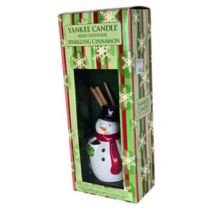 Yankee Candle Reed Diffuser Sparkling Cinnamon Snowman Christmas