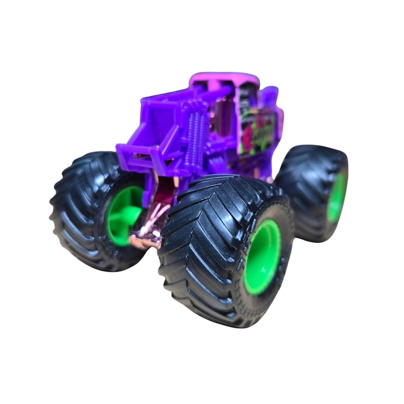 Camión de flores silvestres Monster Jam Double Down Showdown, vehículo fundido a presión de 4 pulgadas imagen 2