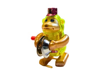 Z Toys Aufziehpuppe TOMY Tucker Der Cymbol Klatschen Affe Aufziehspielzeug Red Hat Walks!
