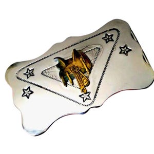 Cowboy Saddle Western Belt Buckle by Chambers Co USA