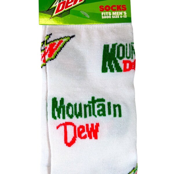 Mountain Dew Socks Size 6.5-12