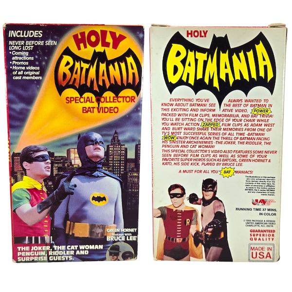 Holy Batmania Special Collector VHS Joker Catwoman Bruce Lee 1989 UAV b2