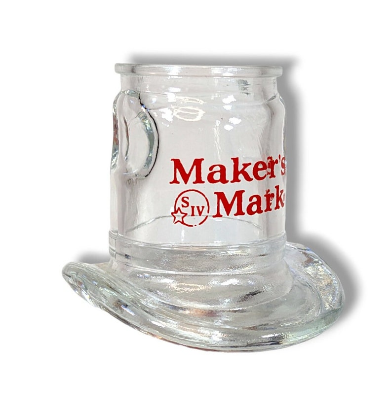 Makers Mark Bourbon Whiskey Cowboy Hat Shot Glass 1997 Vintage - Etsy