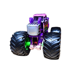 Camión de flores silvestres Monster Jam Double Down Showdown, vehículo fundido a presión de 4 pulgadas imagen 5