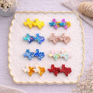 Texas Shaped Stud Earrings: Handmade State Pride Jewelry