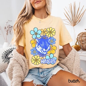 Wildcats Mascot Floral T-Shirt: School Spirit Tee