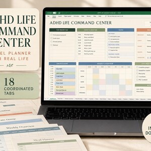 ADHS-Lebensplaner-Tabelle: Excel-Zentrale, Ideensammlung, Gewohnheits-, Ziel- und Zeiterfassung