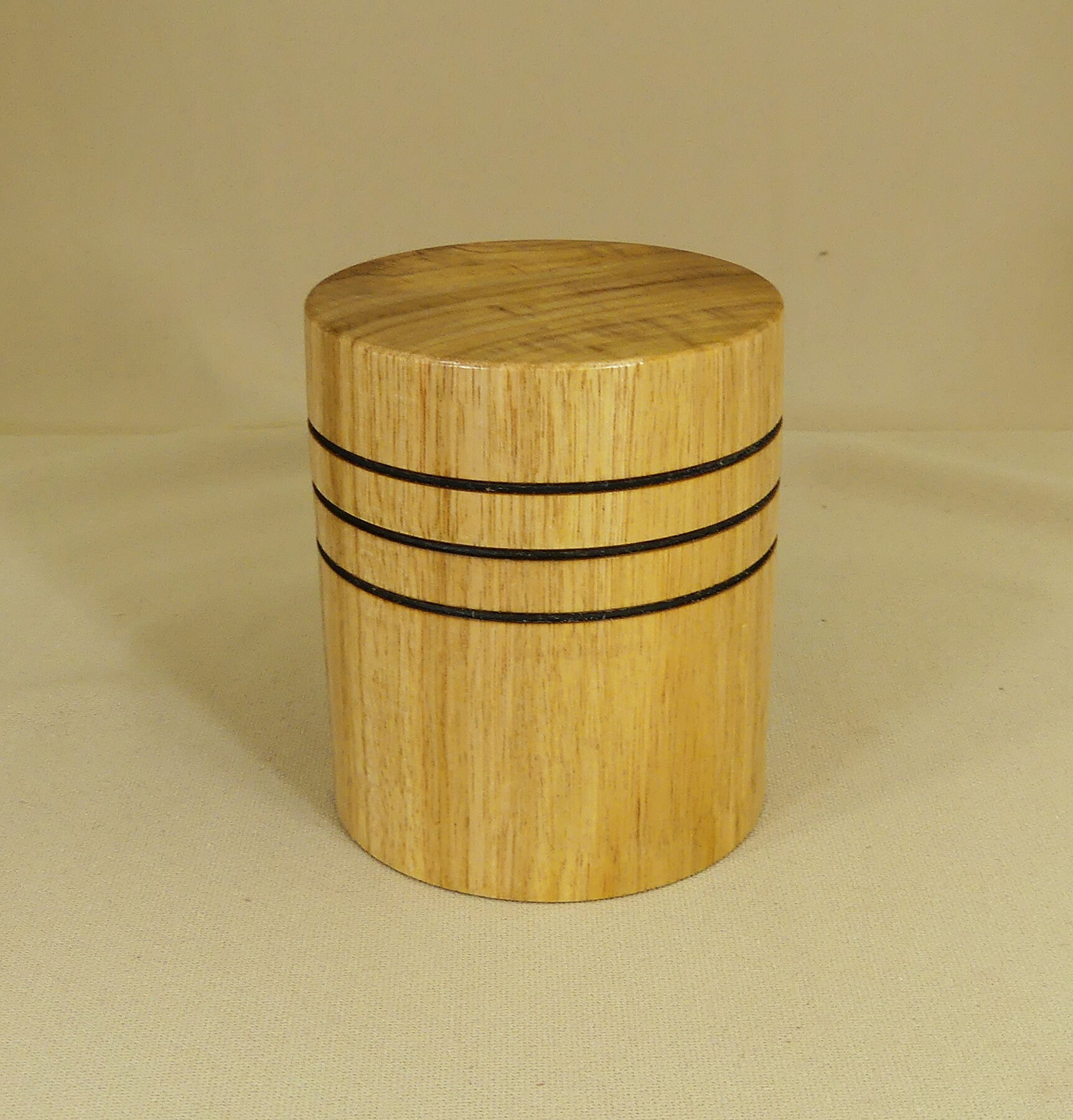 Canary Wood Box With a Threaded Lid Etsy
