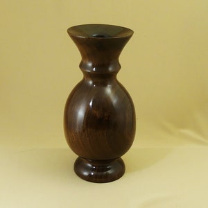 11&quot; Black Walnut Wood Vase