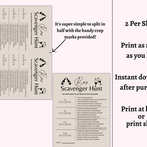Bar Crawl Scavenger Hunt, Bar Scavenger Hunt, Bar Games, Adult Scavenger Hunt, Birthday Bar Crawl, Ladies Night Games, Pub Crawl Game image 2