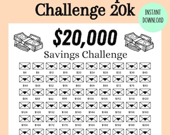 100000 Savings Challenge Printable, 100k Savings Challenge