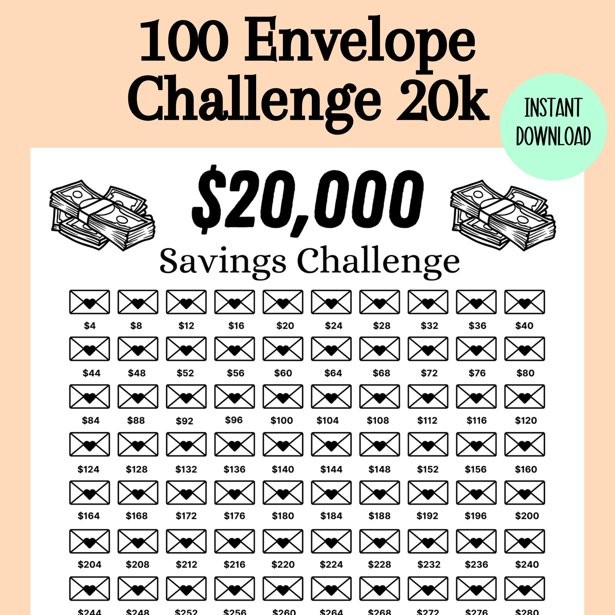 savings challengeスマイル Nj_saving Save 20 Dollars Every Friday Savings Challenge: Fits Inside A6
