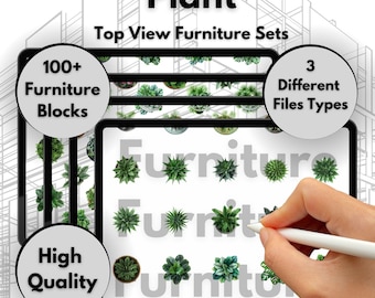 100+ Plant Plan View Set, Modern Classic Plant Designs, Architecture Interior Design, Top View Furniture, PNG PDF JPEG, Digital Product