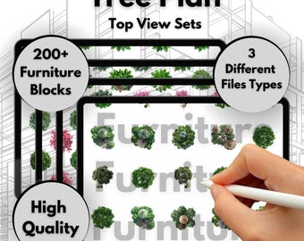 200+ Tree Plan View Set, Modern Classic Tree Designs, Architecture Landscape Design, Top View Plants, PNG PDF JPEG, Digital Product