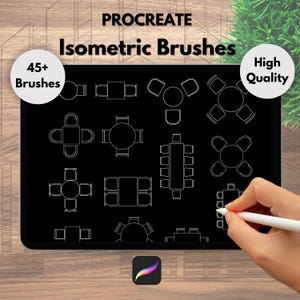 Procreate Isometric Brushset, Isometric Brushset, Architecture Isometric Brushset, Isometric, Brushset, Digital