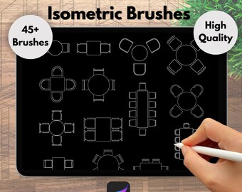 Procreate Isometric Brushset, Isometric Brushset, Architecture Isometric Brushset, Isometric, Brushset, Digital