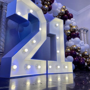 4ft Light up numbers for hire image 2