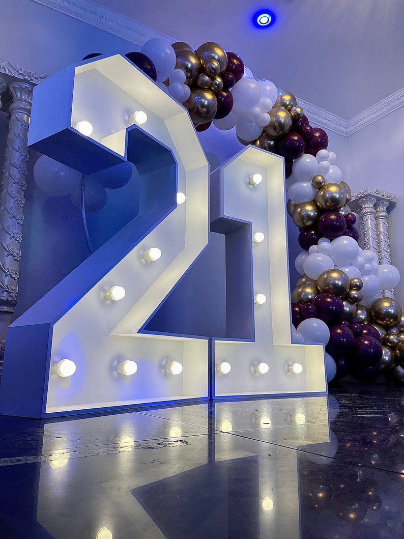 4ft Light up numbers for hire image 2