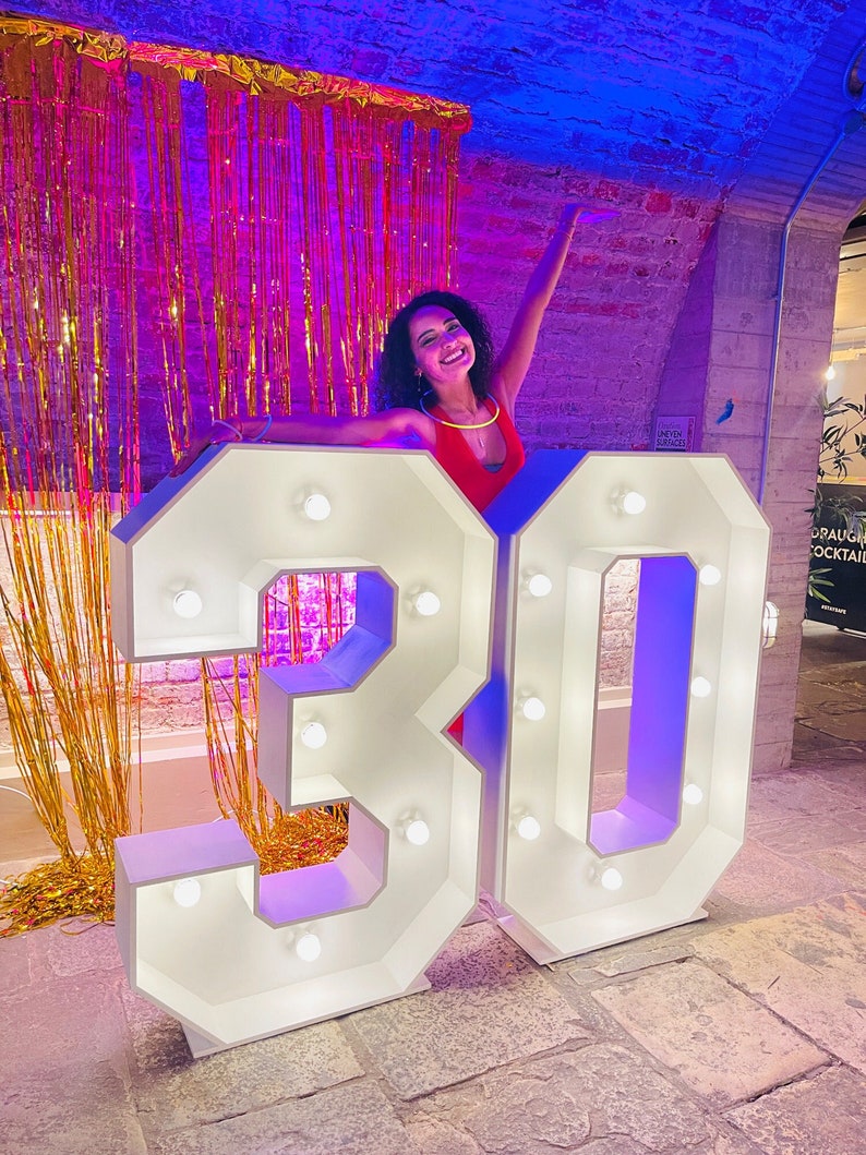 4ft Light up numbers for hire image 1