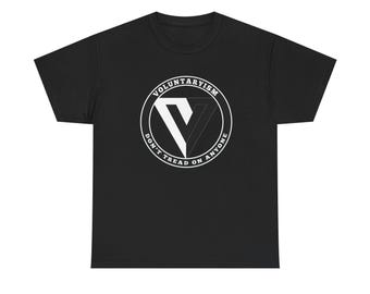 T-shirt met vrijwilligerslogo | Betreed op niemand, libertair symbool