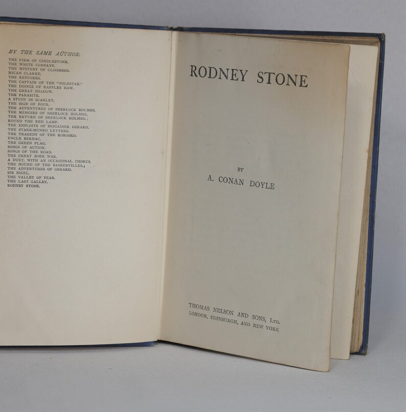 Rodney Stone 1917 by Arthur Conan Doyle Etsy