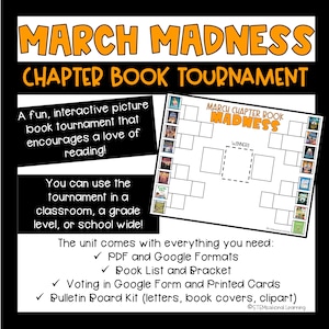 2025 March Madness Chapter Book Reading Challenge Book Tournament Bracket