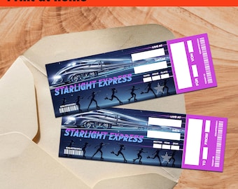Billet de spectacle numérique, carte de spectacle numérique, bon d'échange - Starlight Express