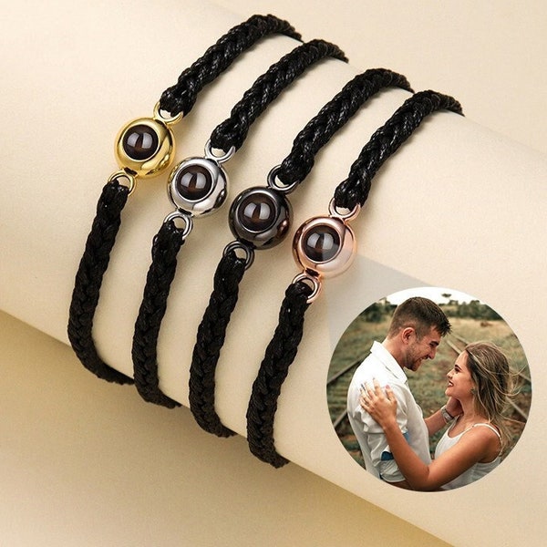 Projection Bracelet for Men, Photo Bracelet, Bracelet for Him, Photo Projection Bracelet, Memorial Couples Bracelet, Best Friend Bracelet