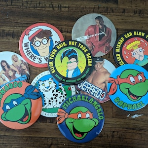 Vintage 6in Pinback Button