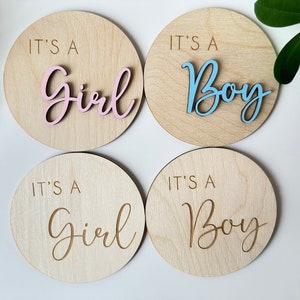 Gender Announcement, It&#39;s A Boy, It&#39;s A Girl, Baby Gender Reveal, Baby Announcement Plaque, Photo Prop, Baby Shower Gift