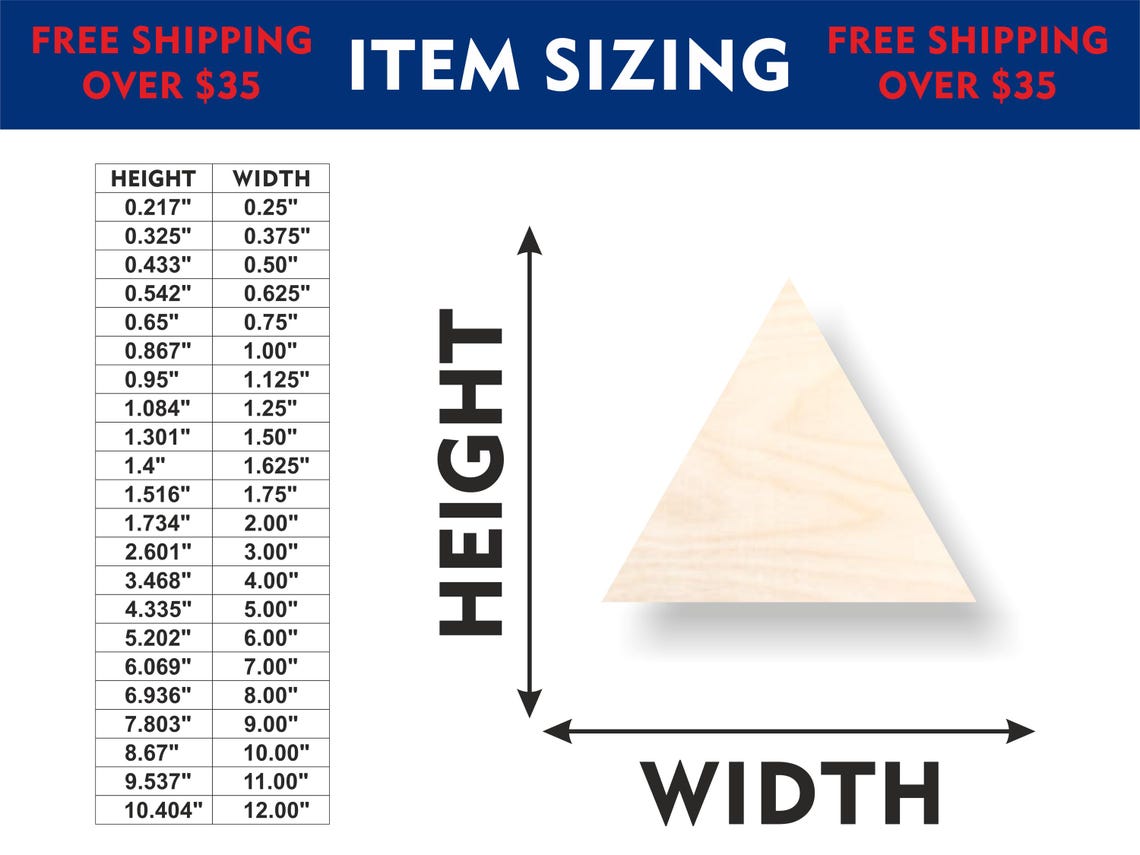 Unfinish Triangle Pattern 50 / 100 / 250 / 500 Unfinished Wood Triangle Shape DIY Craft Blank ...