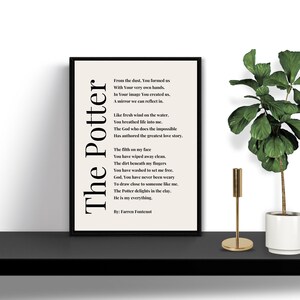 The Potter poem beige by Farren Fontenot beige color