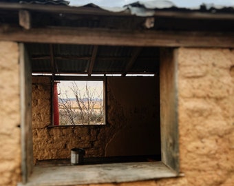 Ghost Town Window door Jill Krause | Digitale download foto | West-Texas