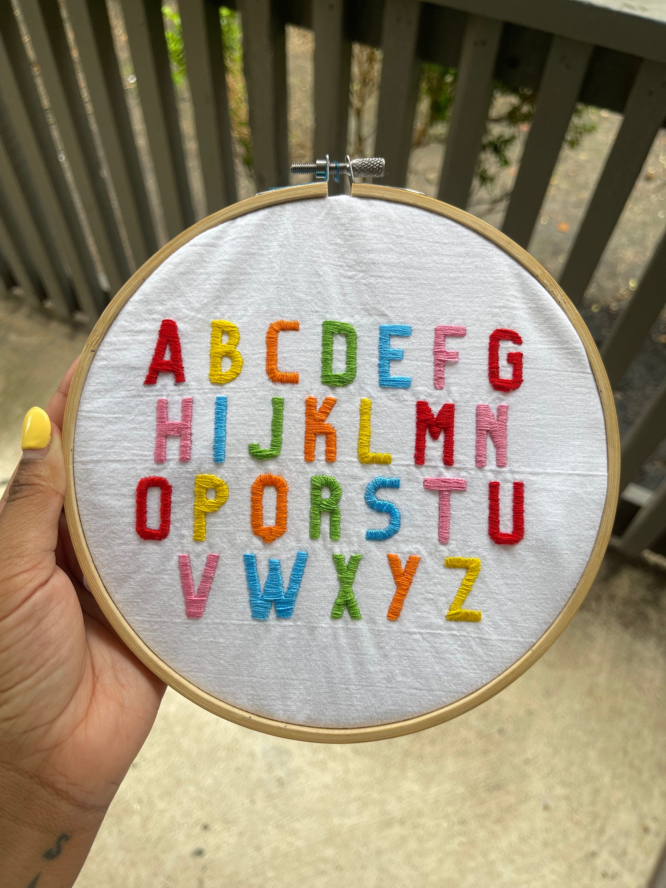 Alphabet, Letter Hand Embroidery Pattern, Beginner Embroidery, DIY