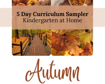 5 Day Autumn Learning Guide - KINDERGARTEN - HOMESCHOOL - Learning Fun