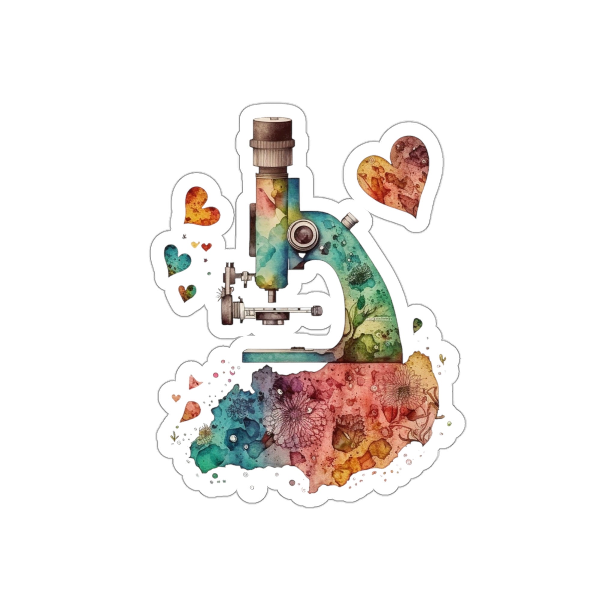 Whimsical Microscope Die-cut Stickers - Etsy