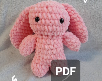 Cute Amigurumi crochet bunny Zuzi pattern PDF stuffed toy plushie, crochet toy, PDF pattern