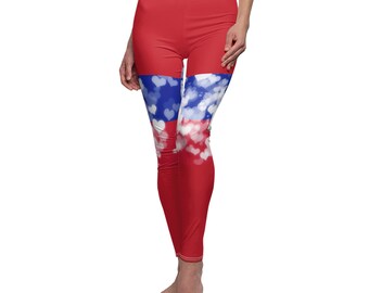 Haitian Flag Casual Leggings