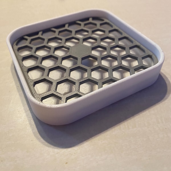 3D Gedruckte Wabenseifenschale: Moderne PETG Seifenschale