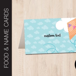 Editable OH The PLACES Party Food Label Tents | Party Food Placards | Party Buffet | Place Card | Name Card | Flat and Folded Corjl G072