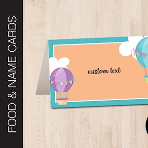 Editable OH The PLACES Party Food Label Tents | Party Food Placards | Party Buffet | Place Card | Name Card | Flat and Folded Corjl G072