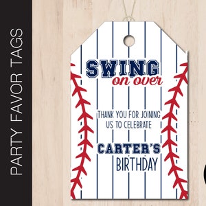 Druckbare BASEBALL Party Favor Tags | Anhänger | Goodie Bag Anhänger | Danke-Tag | Sofortiger Download Corjl B265