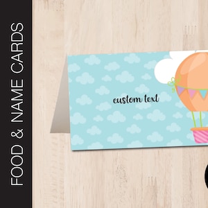 Editable OH The PLACES Party Food Label Tents | Party Food Placards | Party Buffet | Place Card | Name Card | Flat and Folded Corjl G072