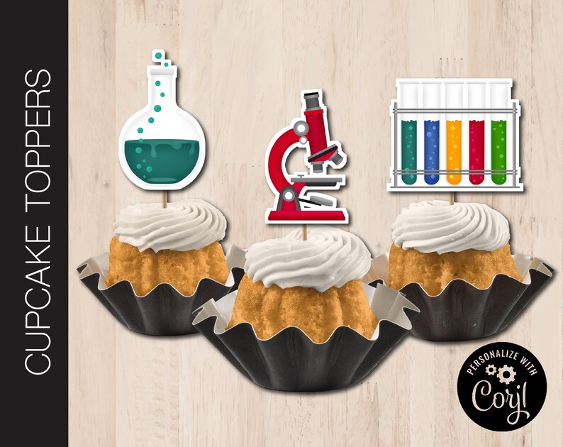 Printable SCIENCE Party Cupcake Topper | Birthday Party | Food Picks ...